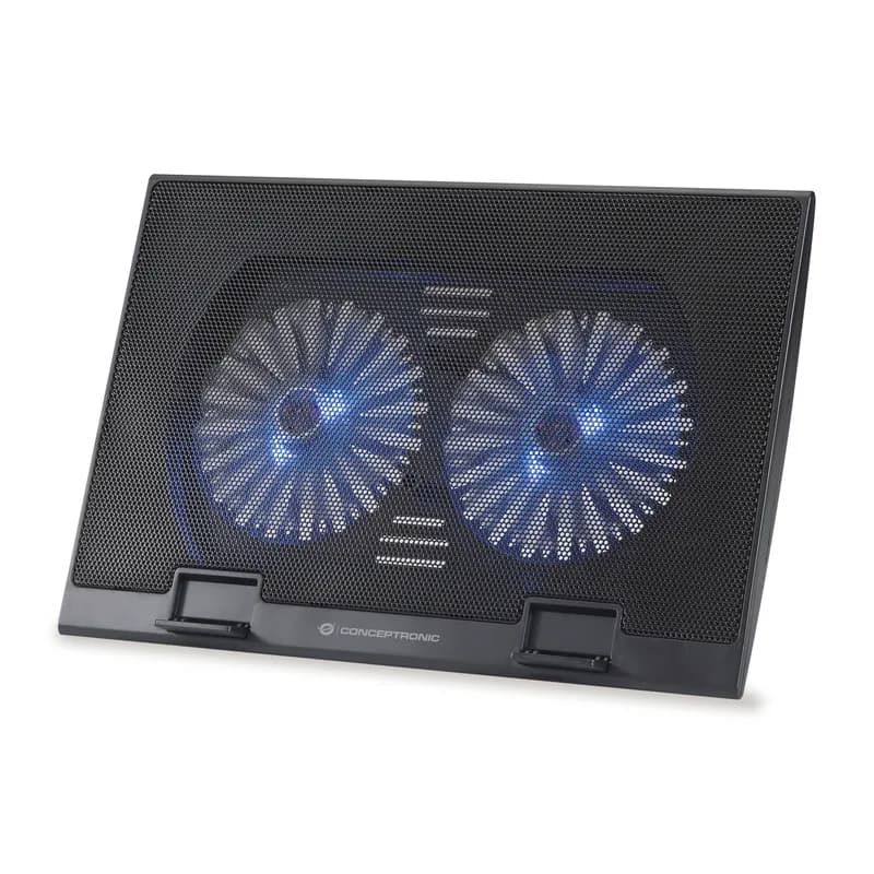 CONCEPTRONIC 2-Fan USB-A2.0 Kühlpad pour ordinateur portable 30Kg 17" sw