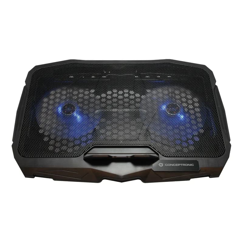 CONCEPTRONIC 2-Fan USB-A2.0 Kühlpad pour ordinateur portable 7Kg ERGO 17" sw