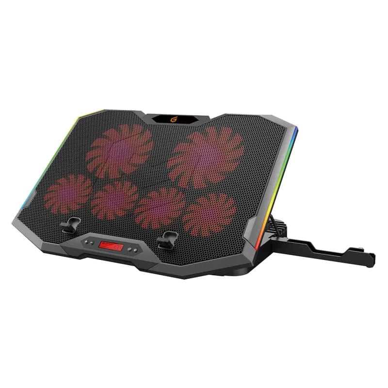CONCEPTRONIC 6-Fan USB-A2.0 Kühlpad Ordinateur portable 30Kg RGB 17" sw