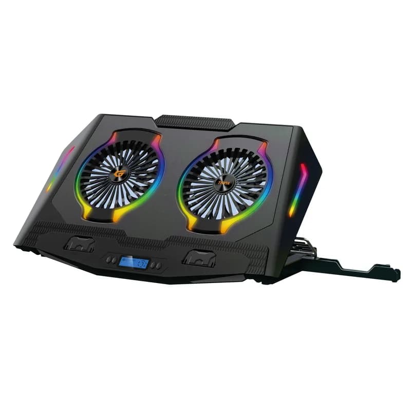 CONCEPTRONIC 2-Fan USB-A2.0 Kühlpad Ordinateur portable 40Kg RGB 17" sw