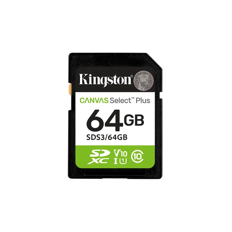 CARD Kingston 64GB sdxc Canvas Select Plus Gen3 100MB/s C10 UHS-I U1 V10