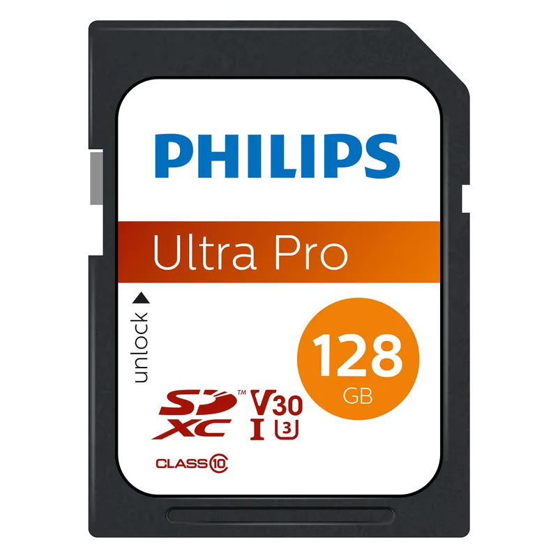 CARD Philips sdxc Card 128GB Class 10 UHS-I U3 V30 A1
