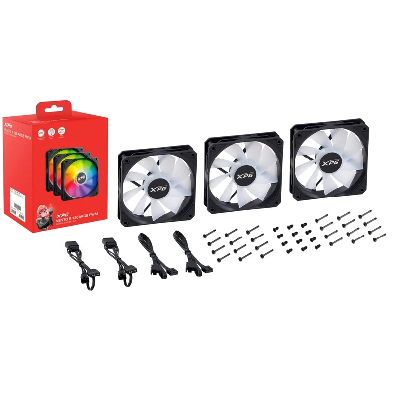 XPG Vento R 120 ARGB PWM 120mm 3er Pack Noir