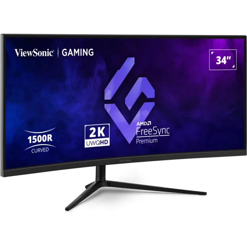ViewSonic VX3418C-2K (86.4 cm (34 Zoll), Noir, UWQHD, VA, Curved, Free Sync Premium, 180Hz Panel)