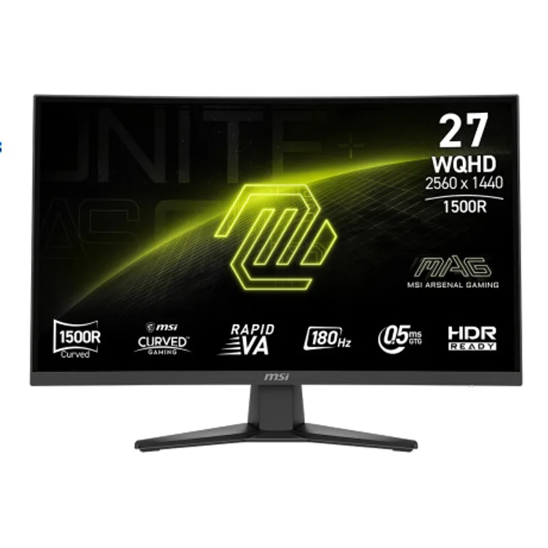 68,58cm/27" (2560x1440) MSI MAG 275CQF E18 16:9 Curved RapidVA 0,5ms 180Hz 2xHDMI DisplayPort HDR Ready Black