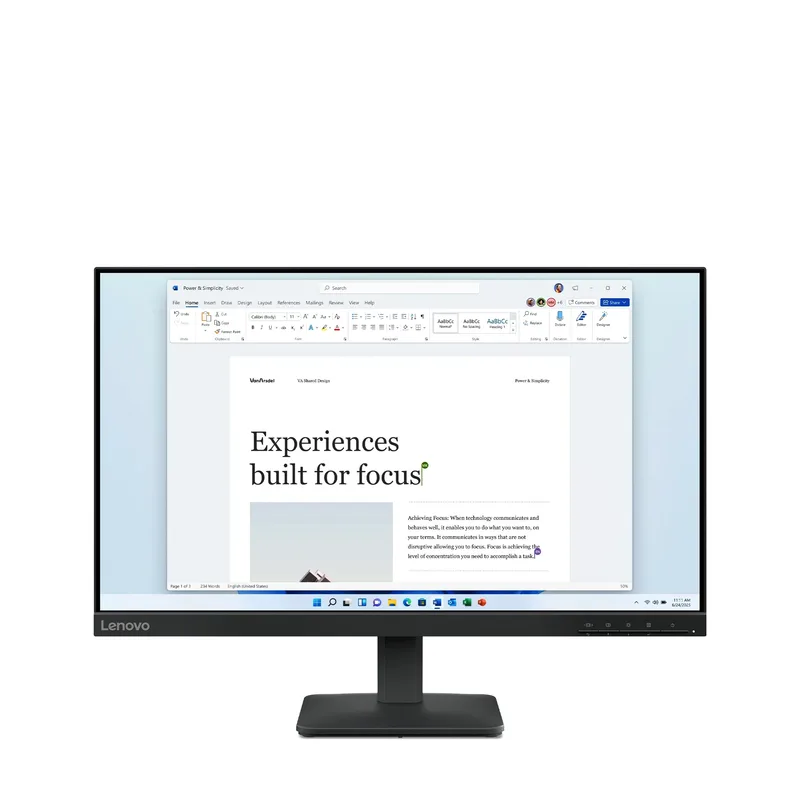 Lenovo L24-4e - Office Moniteur - IPS Panel, 100Hz