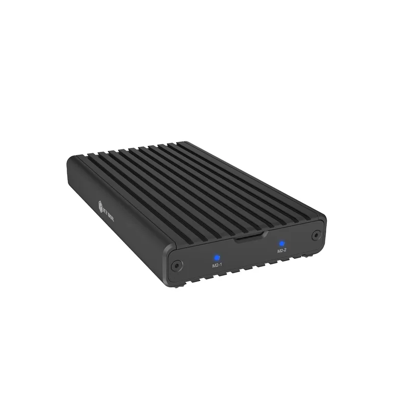 ICY BOX 2-fach M.2 PCIe NVMe Boîtier, USB 3.2 Gen 2x2 Type-C®, 20 Gbit/s, Werkzeuglose Montage