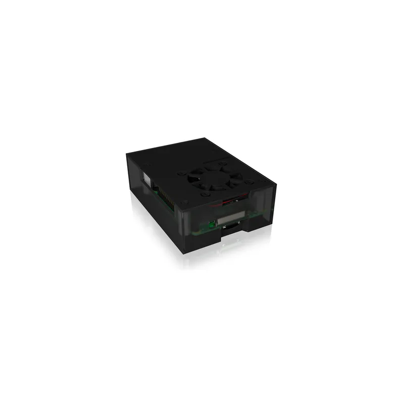 ICY BOX Boîtier pour Raspberry Pi 4, couvercle/fond en aluminium, cadre acrylique
