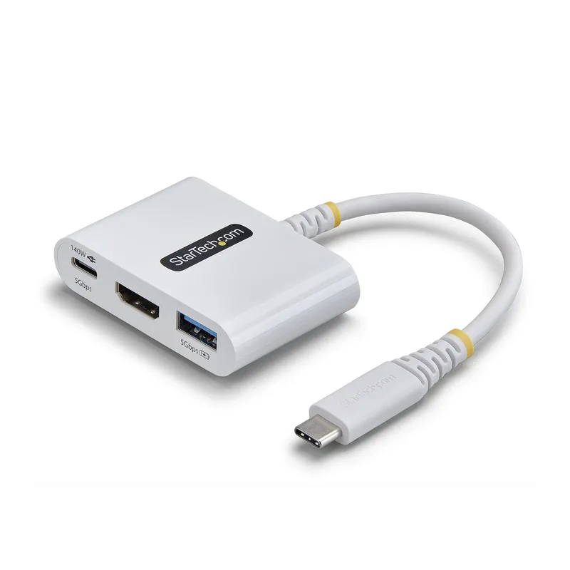 D StarTech USB-C vers HDMI Multiport Adaptateur avec la puissance de charge 140W PD 4K 60Hz HDMI USB 5Gbps Hub Mini Dock