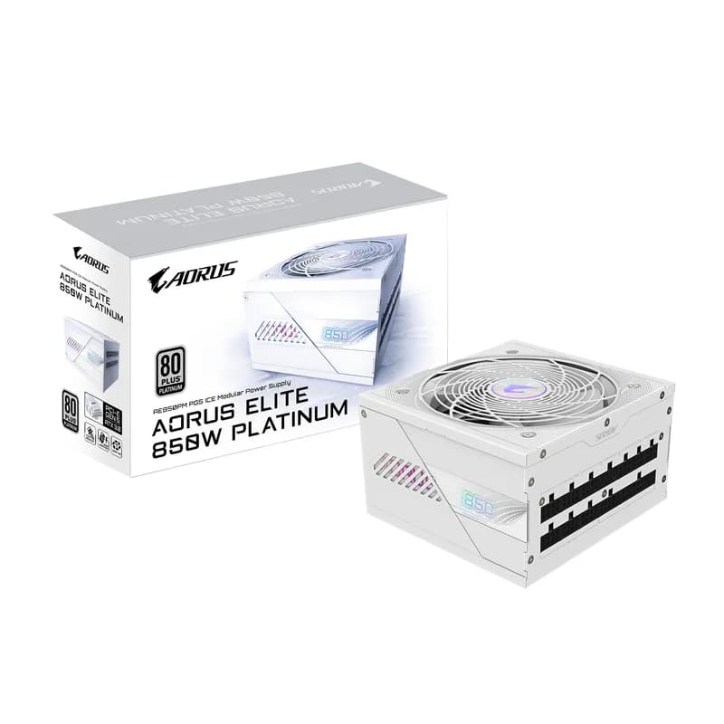 850W GIGABYTE AORUS Elite P850W ICE ATX Alimentation 80+ Platinum voll modular