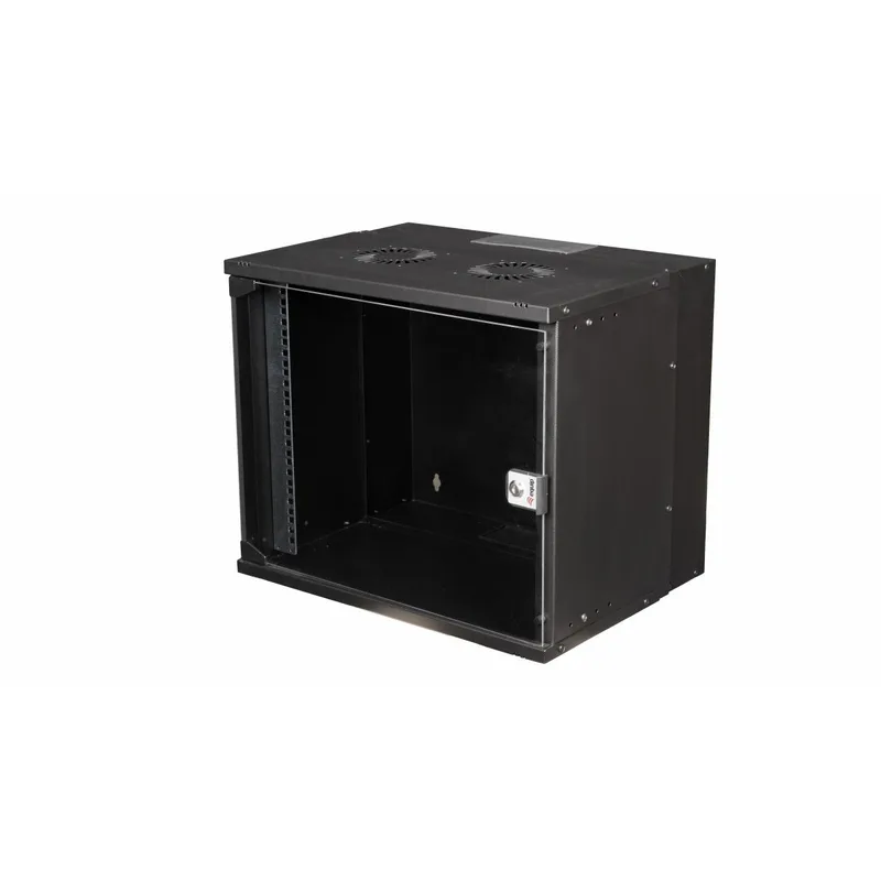 Equip 19" Boîtier mural Porte en verre ECO 540x400mm 9U Noir