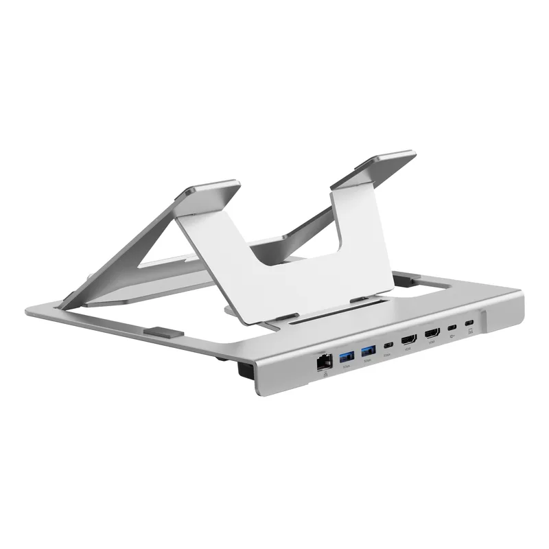 Notebook Support + 7-in-1 Docking Argent