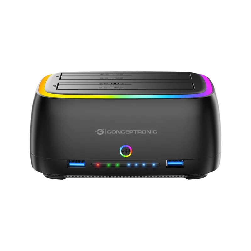 CONCEPTRONIC Boîtier de disque dur 2.5/3.5"HDD/SSD 2xUSB-A sw
