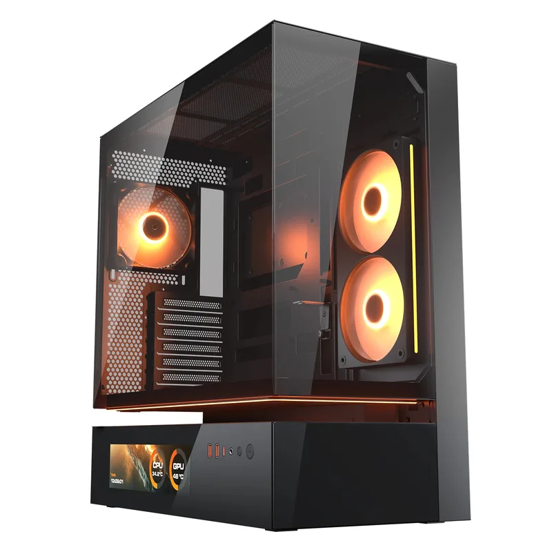 COUGAR Boîtier Midi-Tower CFV235 Vision, ARGB, Glas, Noir