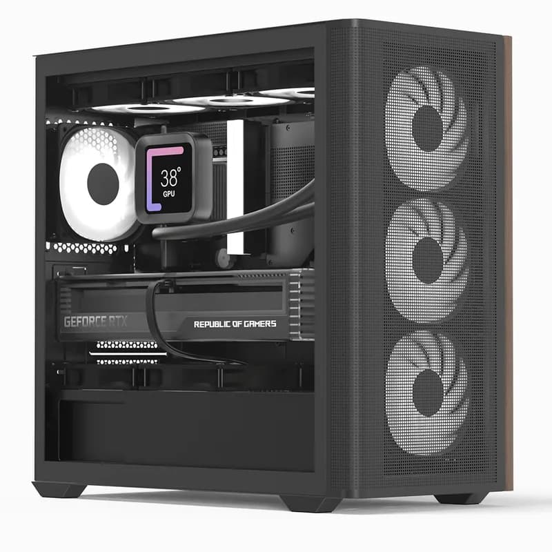 AeroCool Geh Mini D301A-G-BK-V2 (B/Wood/Micro-ATX)