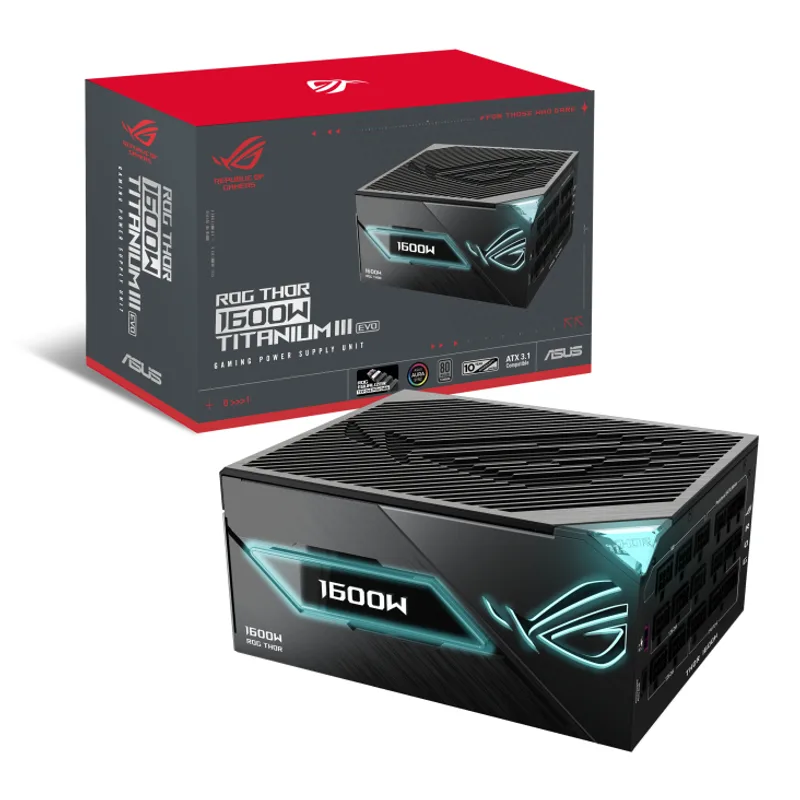 ASUS Alimentation ROG-THOR-1600T3-GAMING-EVO 1600W 80+ Titanium