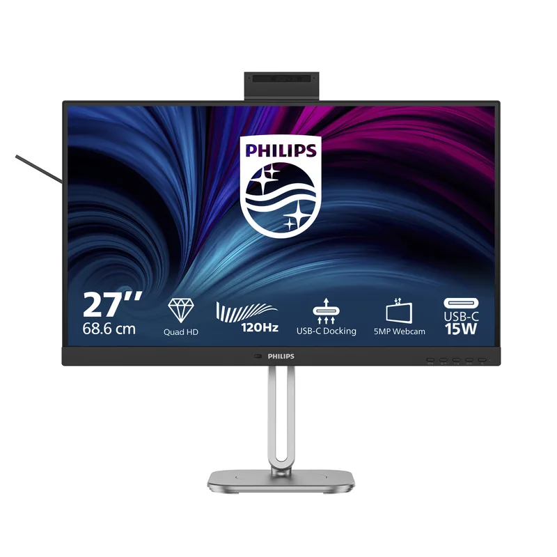 68,6 cm (27") 2560 x 1440 Pixel Philips 27B2U4601H/00 16:9 Quad HD IPS 4 ms 120 Hz DisplayPort HDMI USB-Hub Pivot Height VESA Speaker