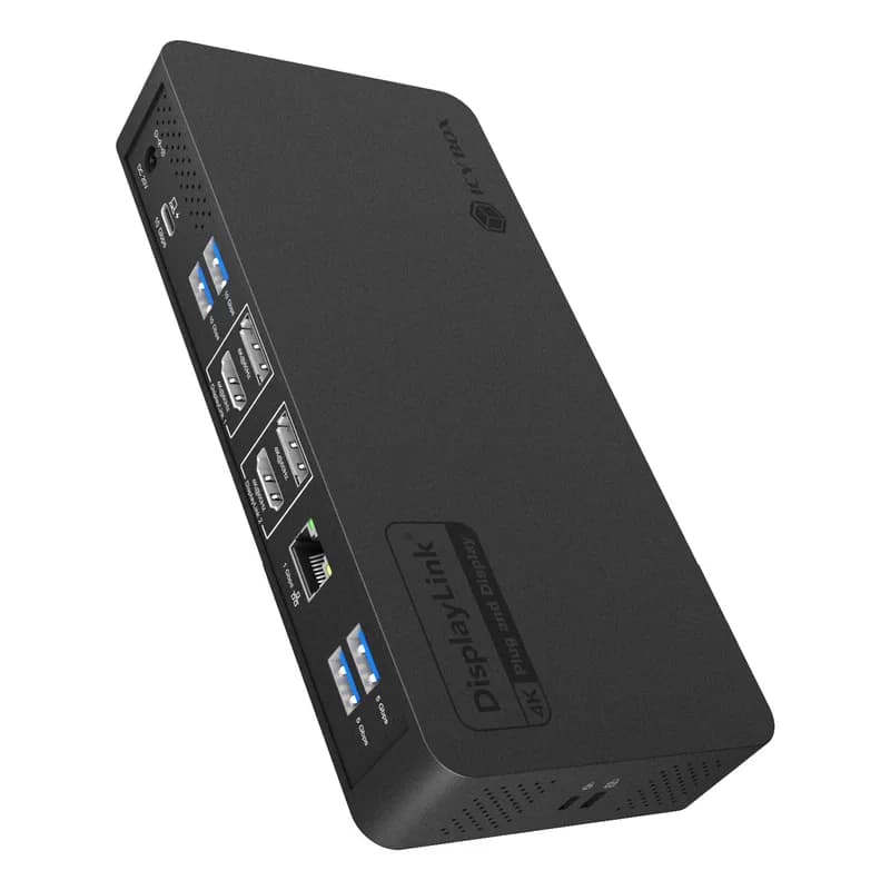 11-in-1 Notebook DockingStation, DL6950 Chip, 2x Video (2x DP/HDMI® 4K@60 Hz), 96 W PD zum Host, Gigabit LAN, Host C+A 10 Gbps