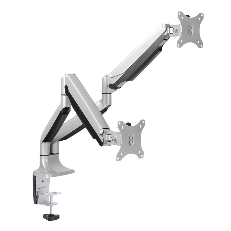 Dual Moniteur mount, 13"-32", aluminum, gas spring