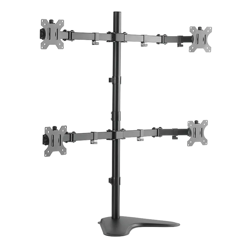 Quad Moniteur stand 13"-32", steel, arm length: each 399mm