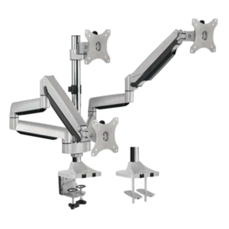 Triple Moniteur mount, 13"-32", aluminum, 2x gas spring