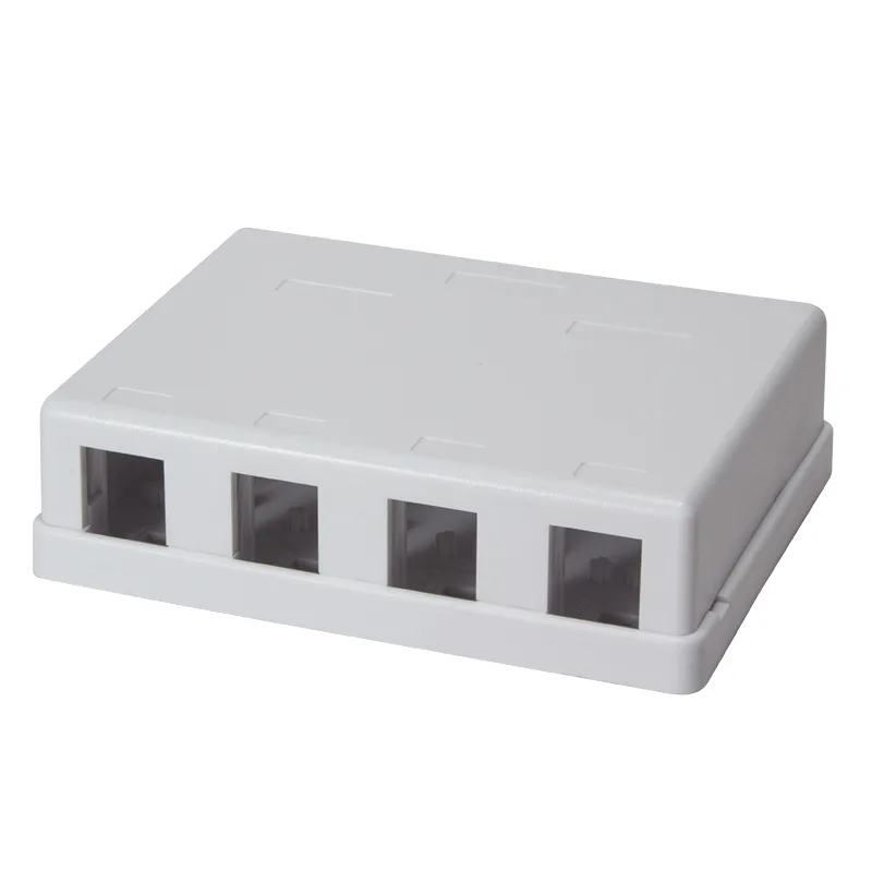 Keystone Surface Mount Box 4 Port, white
