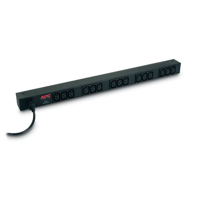 APC Basic Rack-Mount PDU Rack AC 208/230V 2,3 kW input IEC 60320 C14 output connectors 15 power IEC 60320 C13 1,98m cord BK