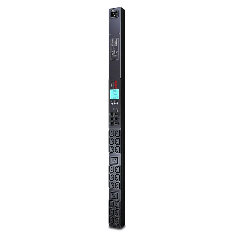 APC Metered Rack PDU Rack AC 200/208/230V RS-232 input IEC 60320 C20 output connectors 20 power IEC 60320 C13 IEC 60320 C19 BK