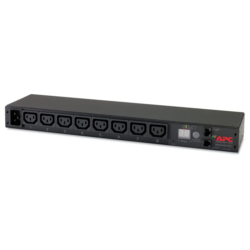 APC Metered Rack PDU AP7821B Rack AC 100-240V Ethernet 10/100 input IEC 60320 C20 oc 8 power IEC 60320 C13 1U 2,4m cord