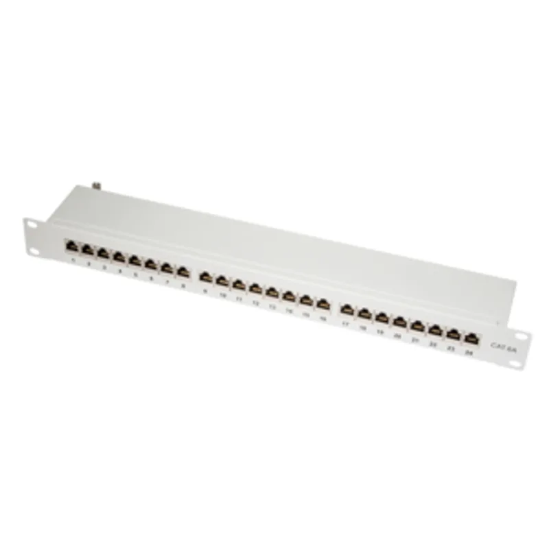 Patchpannel 19" 24 Port Cat6A STP grey Logilink