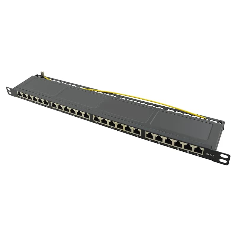 Patchpannel 19" 24 Port Cat6A STP black 0.5 HE Logilink