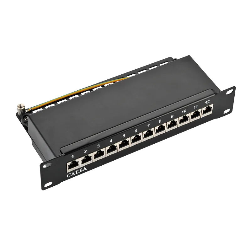 Patchpannel 10" 12 Port Cat6A STP black LogiLink