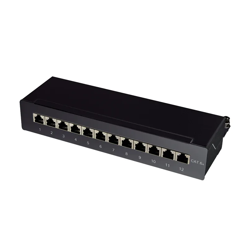 Patchpannel Desktop 12 Port Cat6A STP black LogiLink
