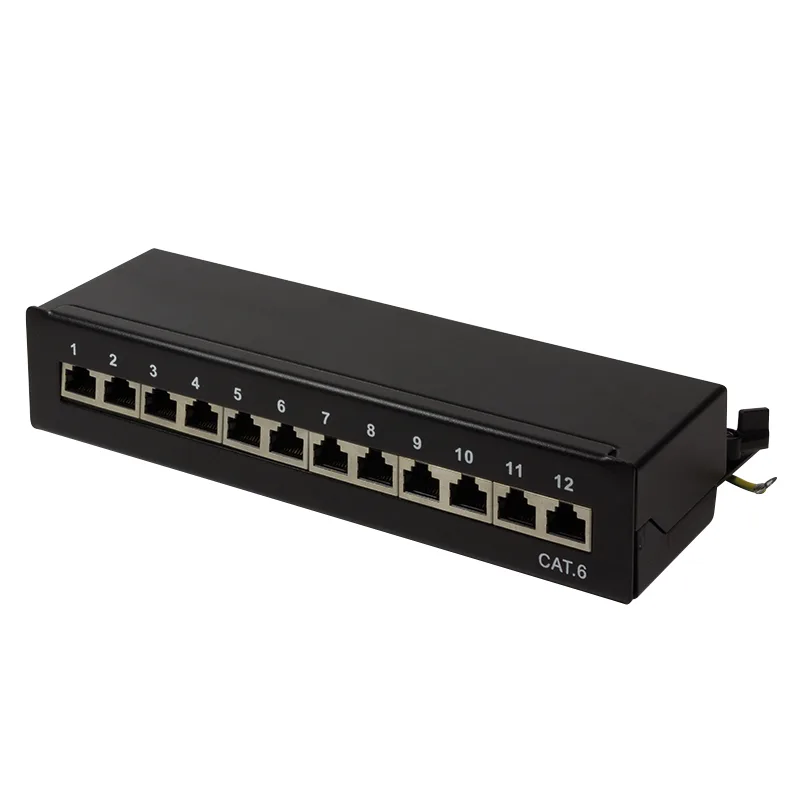 Patchpannel Desktop 12 Port Cat6 STP black LogiLink