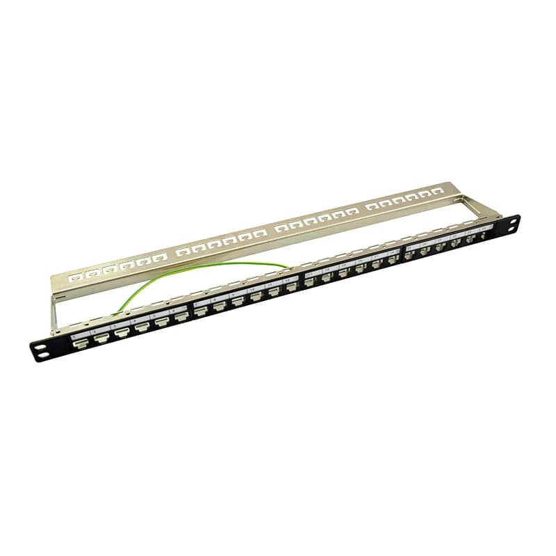 Patchpannel Keystone 24 Port 0.5 HE shielded. black LogiLink