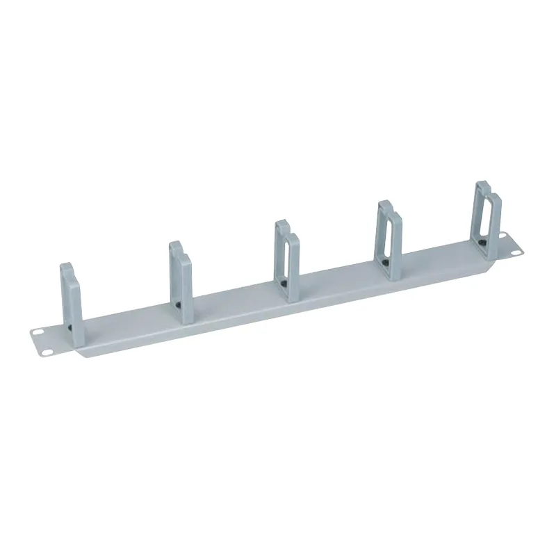 Panneau de guidage du câble 19" 1HE, avec 5 anneaux en plastique, Gris LogiLink