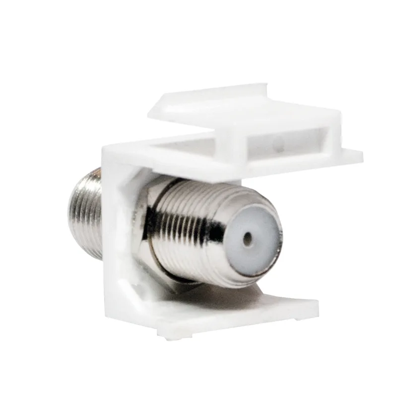 Keystone Verbinder F-Type 75 Ohm F/F. white LogiLink