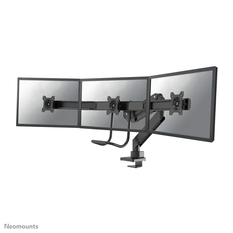 Neomounts NM-D775DX3BLACK Support de bureau avec poignée de support de table pour trois écrans plats jusqu'à 27" (68,6 cm).