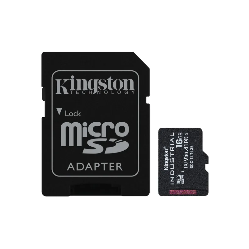 CARD 16GB Kingston Industrial microHC 100MB/s +Adaptateur