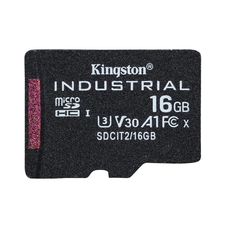 CARD 16GB Kingston microHC Industrial C10 A1 pSLC Card Single Pack w/o Adaptateur