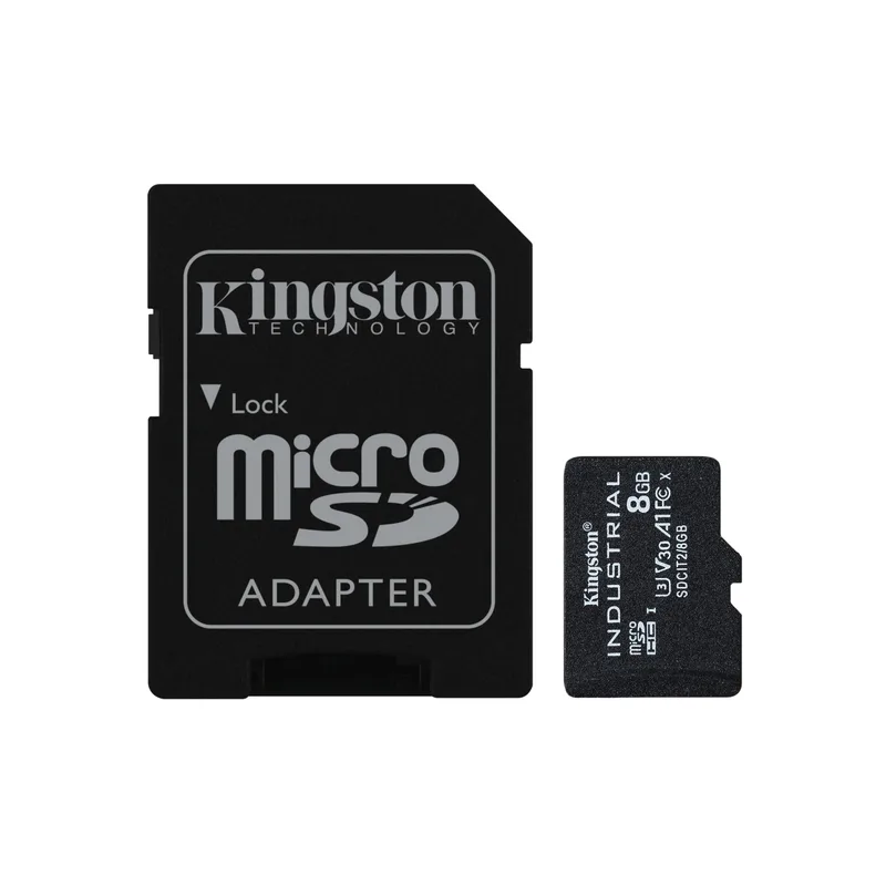 CARD 8GB Kingston Industrial MicroHC 100MB/s +Adaptateur