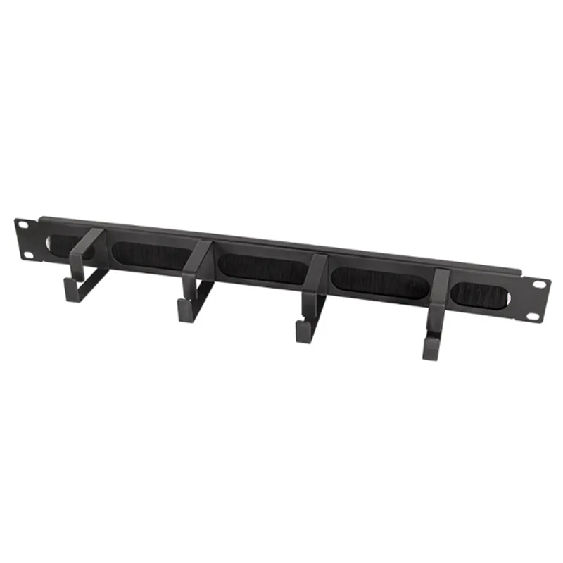 Panneau de guidage du câble 19" 1HE avec le étrier en acier 4 Black LogiLink