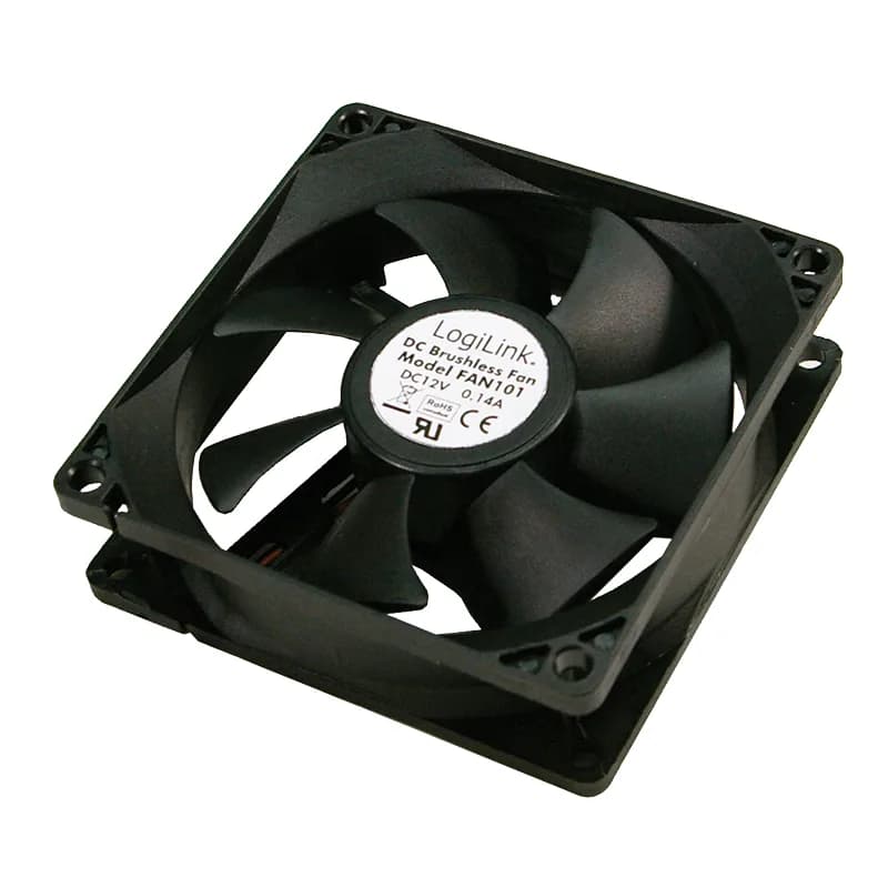 Fan 80x80x25, black,