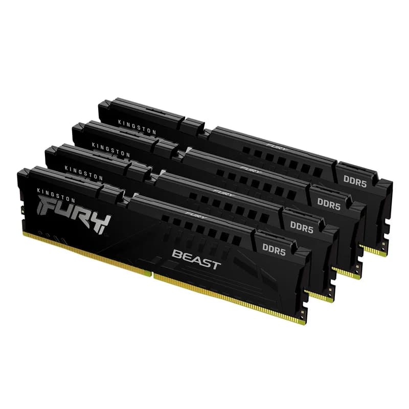 KINGSTON FURY Beast 64GB 6000MT/s DDR5 CL40 DIMM Kit of 4 Black XMP
