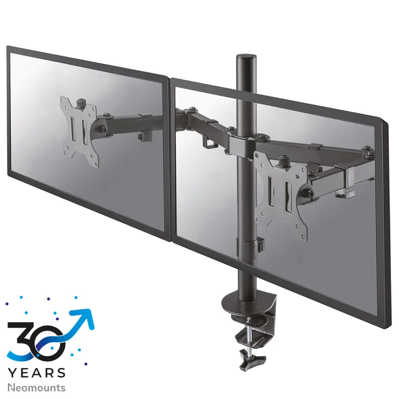Neomounts FPMA-D550DBLACK Support de bureau pour deux écrans plats jusqu'à 32" - Noir