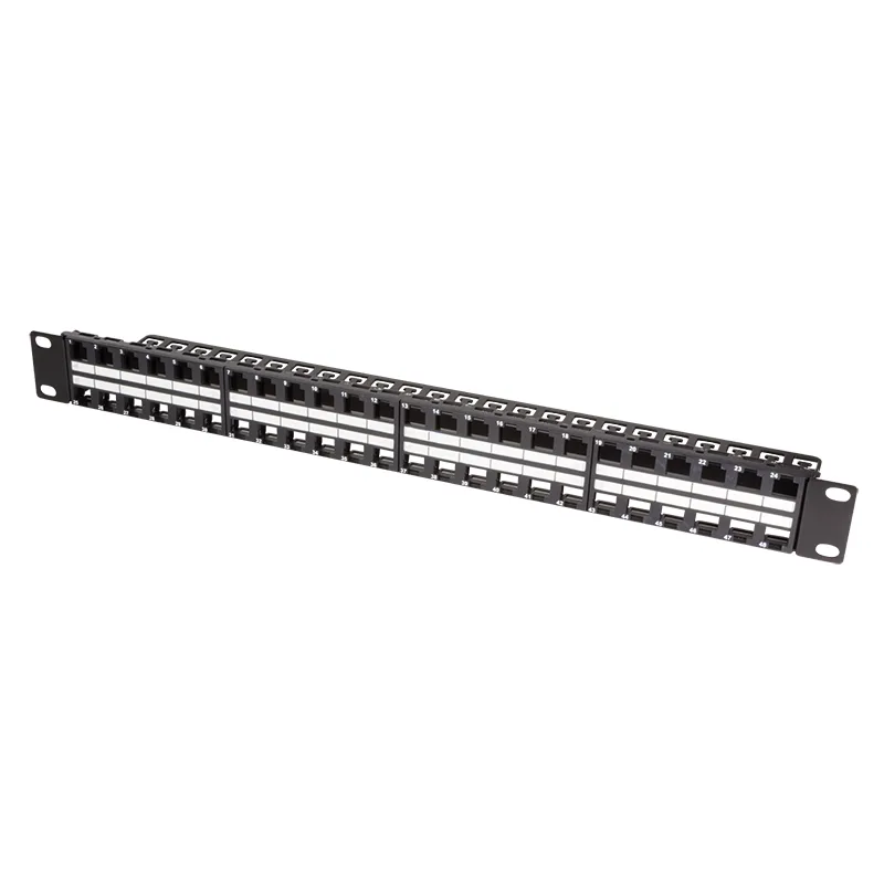Patchpannel Keystone 1U. 48 Ports. unshielded. black LogiLink