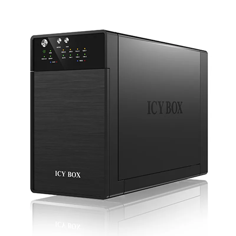 RAID System. 2x SATA 3.5" zu 1x USB 3.0 + 1x eSATA. RAID 0/1/JBOD/SINGLE ICY BOX